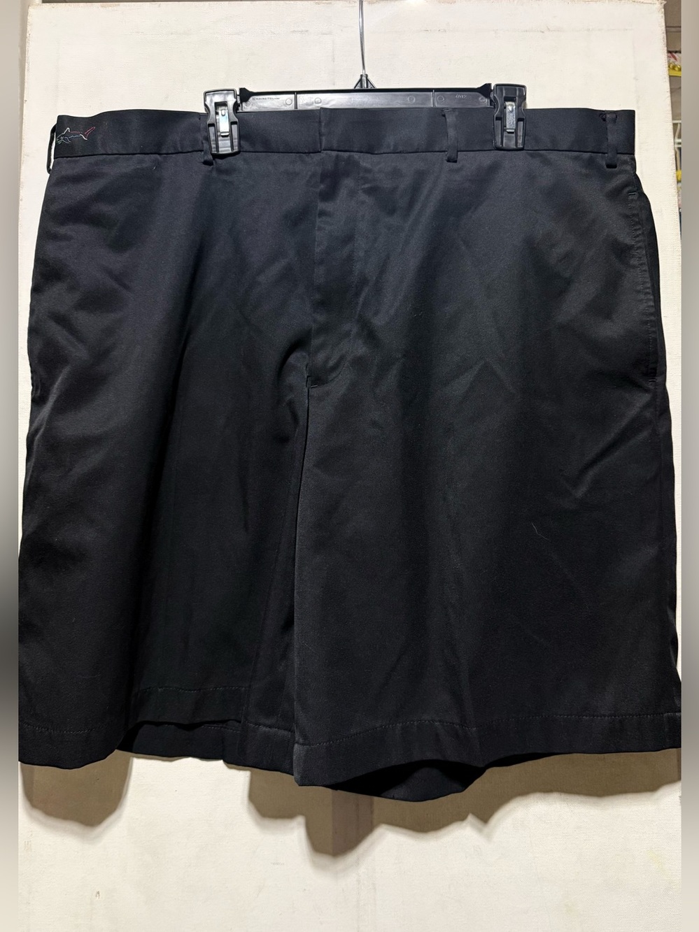 Greg Norman Collection Black Flat-Front Golf Shorts